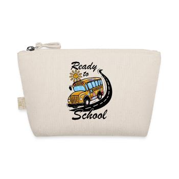 Back to School "Ready to School" School Bus - Organic Pouch - nature - Front
