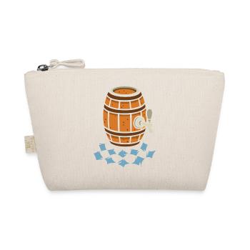 Munich Beer Barrel Cartoon - Organic Pouch - nature - Front