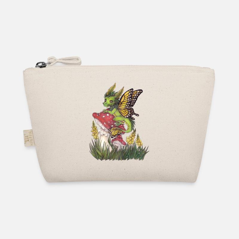 Forest Dragon on Toadstool Cute Butterfly Organic Pouch
