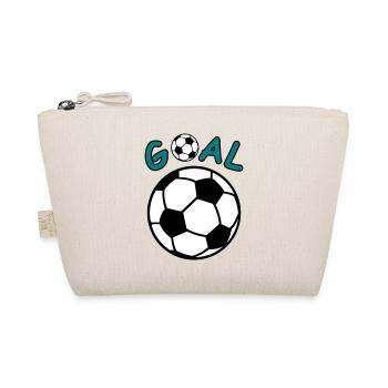 Football with Goal lettering - Organic Pouch - nature - Front