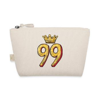 99 Zahl Krone - Bio-Täschchen - Natur - Vorne