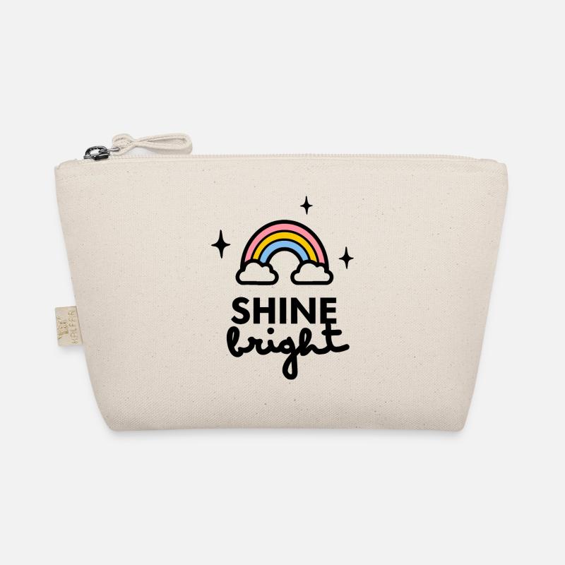 Shine Bright-Logo - Bio-Täschchen - Natur