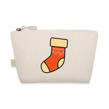 Orange sock suitable for Christmas - Organic Pouch - nature - Front