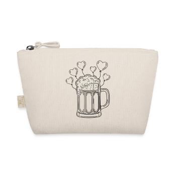 Chope à bière avec ballons en forme de cœur – motif Bayern Linien - Trousse biologique - nature - Devant
