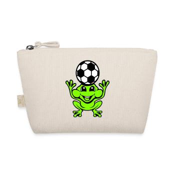 Frosch Fußball Kopfball Köpfer Ball Spielen Kröte - Bio-Täschchen - Natur - Vorne