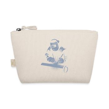 Minimalist Welder Silhouette Industrial - Organic Pouch - nature - Front