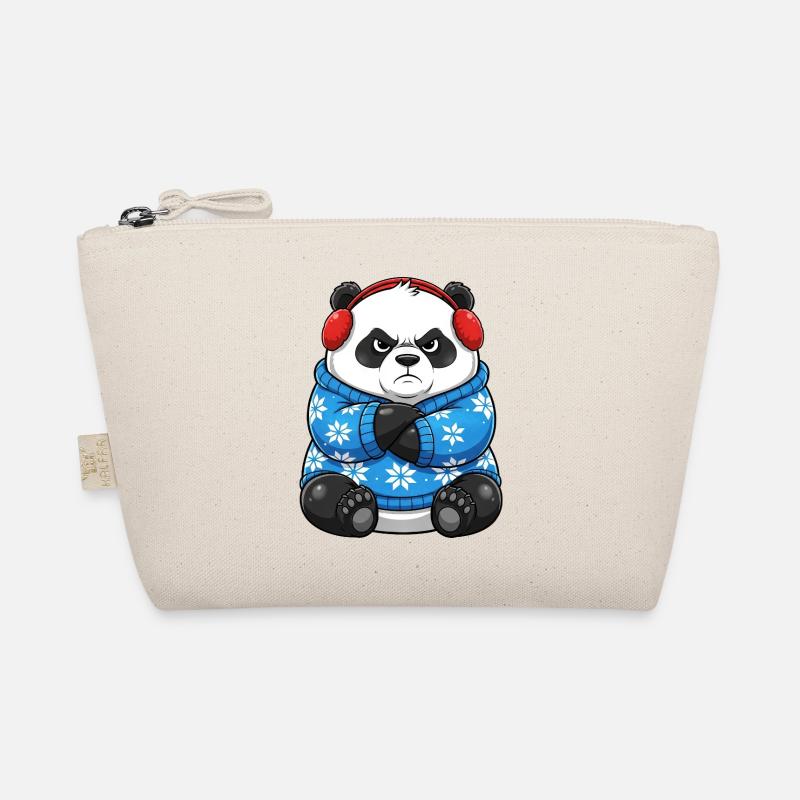 Grumpy Panda Tenue de Noël Hiver Drôle Trousse biologique