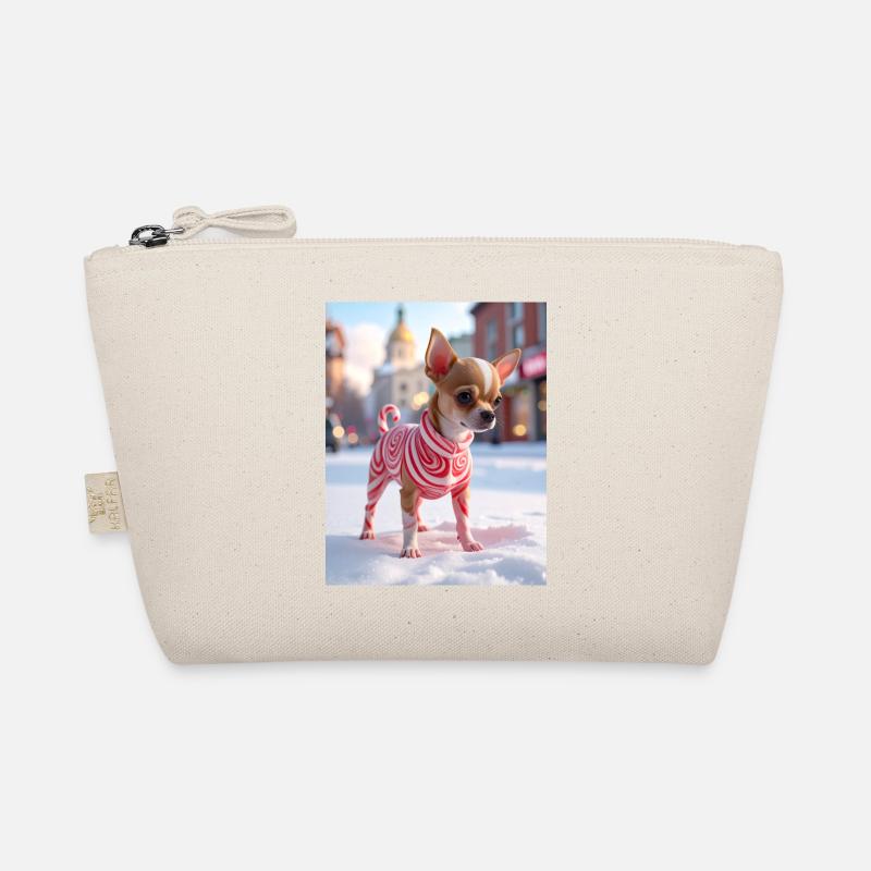 Chihuahua en pull tourbillon rouge Trousse biologique