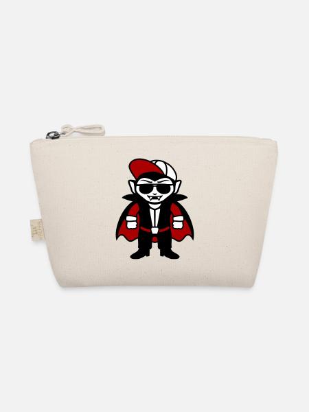 Dessin animé de vampire cool avec lunettes de soleil et casquette - Trousse biologique - nature - Devant