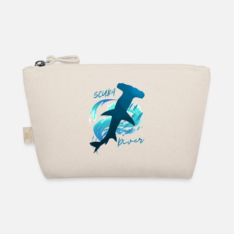 Scuba Diver Hammerhai T-Shirt Taucher Geschenk - Bio-Täschchen - Natur