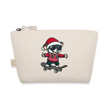 Souris Noël Drôle - Trousse biologique - nature - Devant