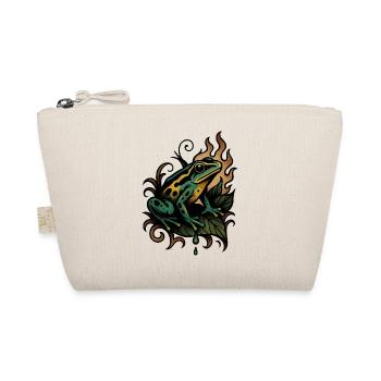 Flame Frog on Leaf - Organic Pouch - nature - Front