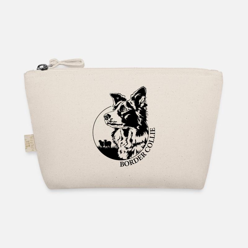 Working Border Collie Portrait Dog Dogs Wilsigns Organic Pouch