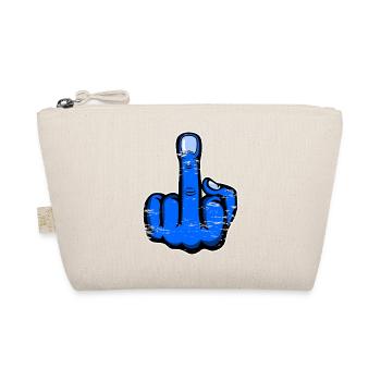 Majeur doigt puant doigt design bleu utilisé - Trousse biologique - nature - Devant