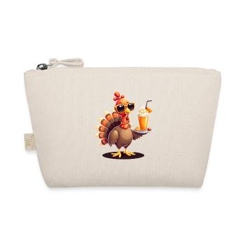 Thanksgiving Turkey with Sunglasses - Organic Pouch - nature - Front