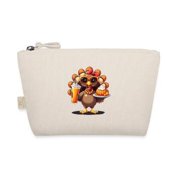 Thanksgiving Turkey with Sunglasses - Organic Pouch - nature - Front