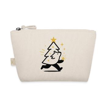 Christmas Wolf and Star Tree - Organic Pouch - nature - Front