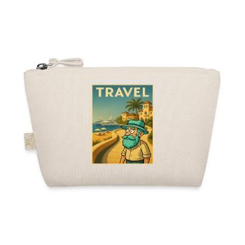 Art Deco Travel Poster with Grandpa at the Mediterranean Sea - Organic Pouch - nature - Front