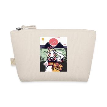 Japanese girl with sun, sea and mountains - Organic Pouch - nature - Front