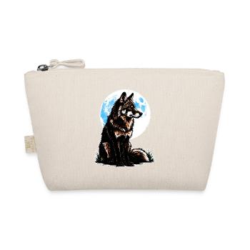 Ein Wolf vor einem blauen Mond - Bio-Täschchen - Natur - Vorne