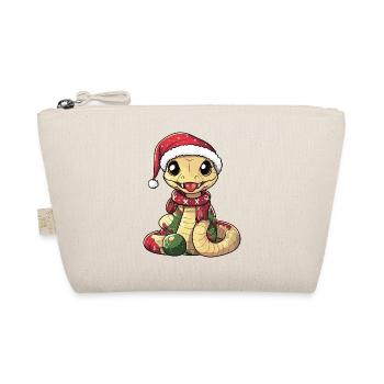 Snake Cobra Christmas - Organic Pouch - nature - Front