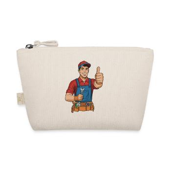 Cheerful Craftsman Thumbs Up - Organic Pouch - nature - Front