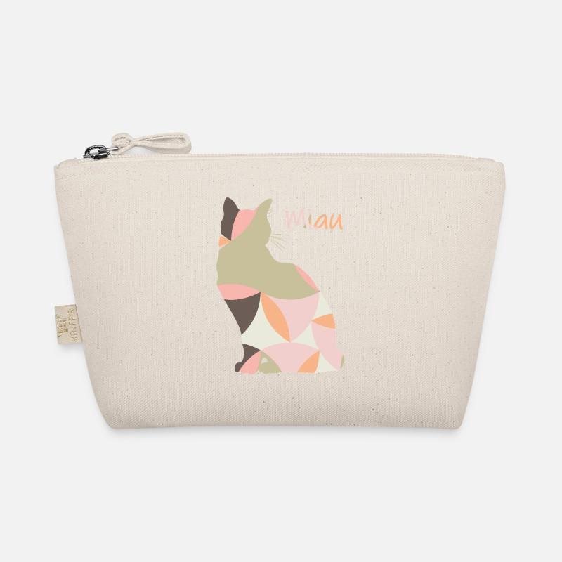 Meow - Cat - Abstract Organic Pouch