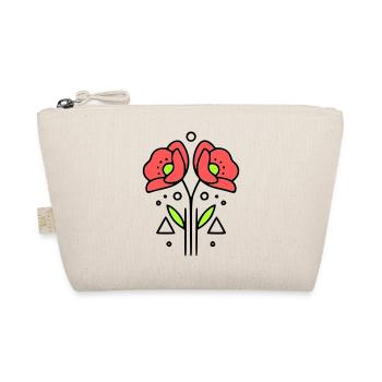 Poppy Poppies Minimalist Line Art 9 - Organic Pouch - nature - Front