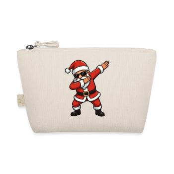 Weihnachtsmann Dab-Style - Bio-Täschchen - Natur - Vorne