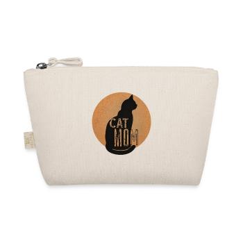 Silhouette de maman chat dans le style vintage - Trousse biologique - nature - Devant