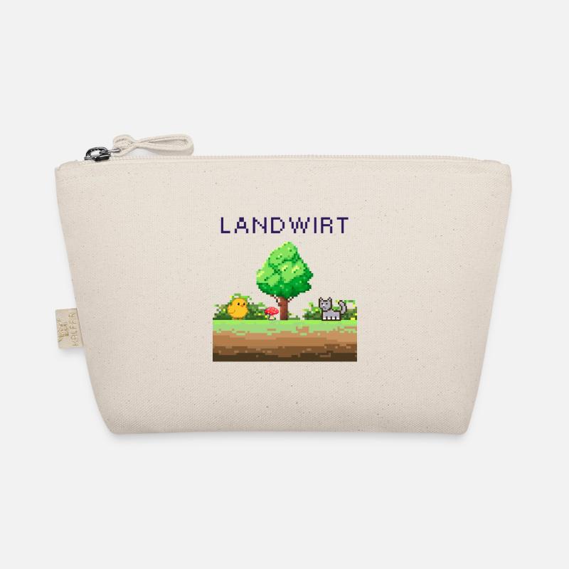Landwirt Pixelwelt Ländliche Szene Bio-Täschchen