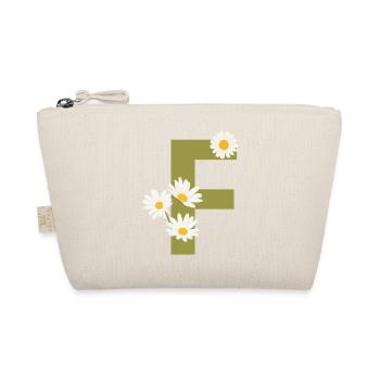 Lettre f vert marguerites - Trousse biologique - nature - Devant