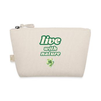 Live with Nature Clover Design - Organic Pouch - nature - Front