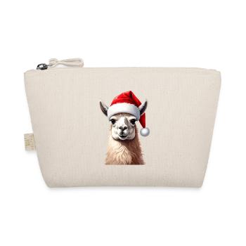 Llama or alpaca for Christmas - Organic Pouch - nature - Front