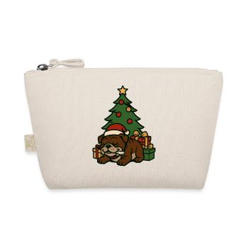Bouledogue dormant près de l’arbre Noël dessin animé Art - Trousse biologique - nature - Devant