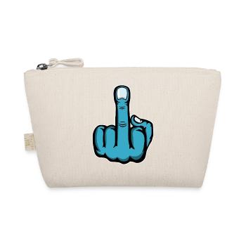 Mittelfinger Stinkefinger Fuck You Design - Bio-Täschchen - Natur - Vorne