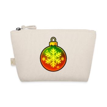 Christmas Ball Snowflake Ornament - Organic Pouch - nature - Front