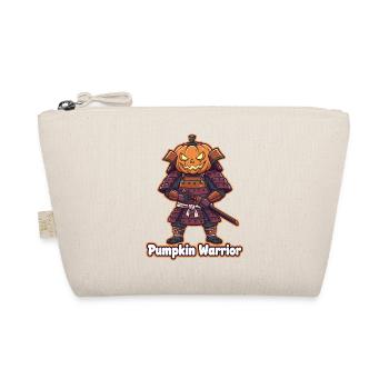 Pumpkin Warrior in the Samurai Armor - Organic Pouch - nature - Front