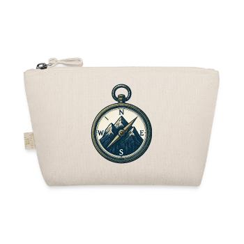 Compass Mountain Trek Azimut Hiking Gift - Organic Pouch - nature - Front