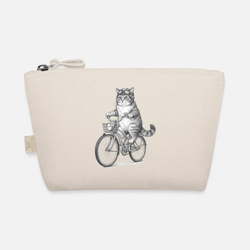Katzenradfahrer mit Schutzbrille Bio-Täschchen