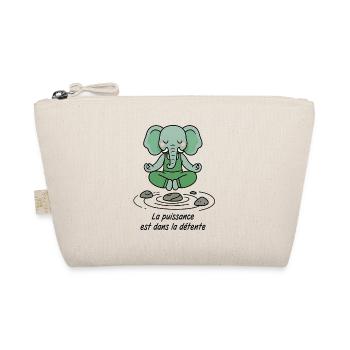 Zen Elephant Power in Relaxation - Organic Pouch - nature - Front