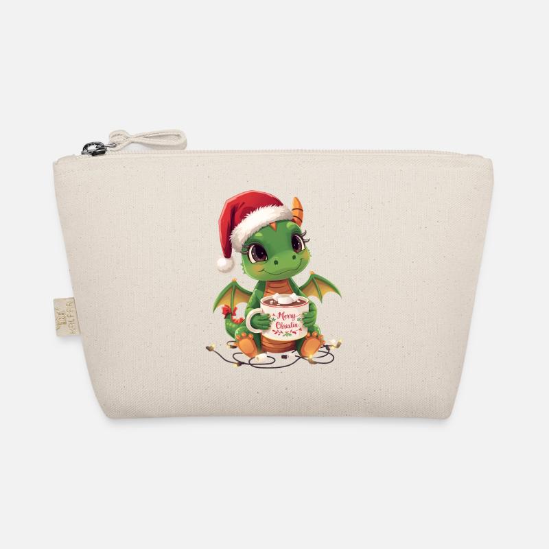 Warmer Weihnachtsdrache Bio-Täschchen