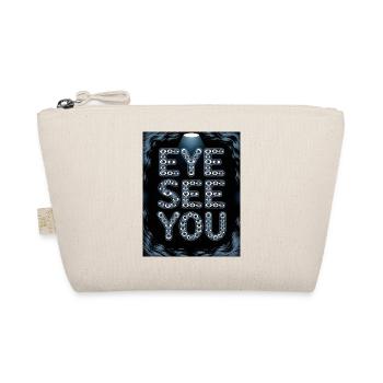 Auge im Schriftzug Eye See You - Ich sehe Dich - Bio-Täschchen - Natur - Vorne