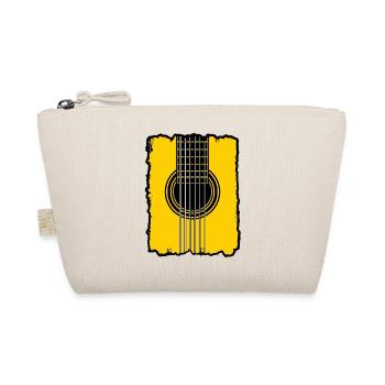Gitarren-Grunge-Poster Gelb - Bio-Täschchen - Natur - Vorne