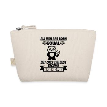 All men are born equal grandpas - Organic Pouch - nature - Front