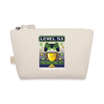 1973 Level 53 Unlocked Gamer Birthday Vintage - Organic Pouch - nature - Front