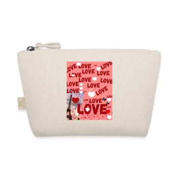 Paris et l’amour : collage typographique d’amour - Trousse biologique - nature - Devant
