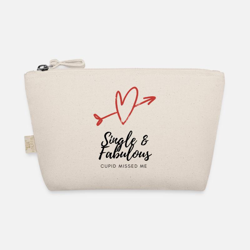 Herz mit Pfeil Doodle single shirt valentinstag Bio-Täschchen