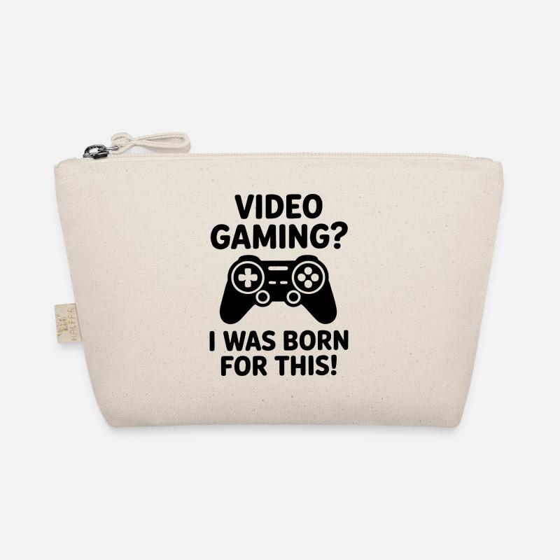 Video Gaming. Dafür bin ich geboren E-Sport Spruch Bio-Täschchen