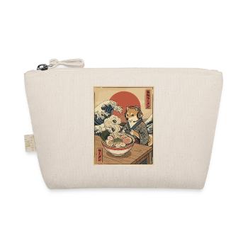 Kawaii Gamer Shiba Gaming with Ramen Bowl Süß - Bio-Täschchen - Natur - Vorne
